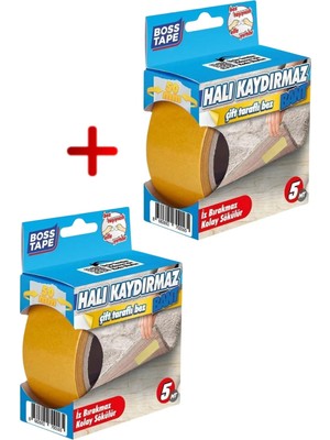 Boss Tape İkili Halı Kaydırmaz Bant Halı Kilim Sabitleme ve Yapıştırma Bandı EN:50MM Boy:5metre