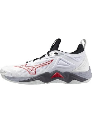 Mizuno Wave Momentum 3 Unisex Voleybol Ayakkabısı Beyaz/Gri Nefes Alabilir Yapı