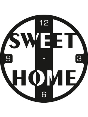 Sweet Home Metal Duvar Saati