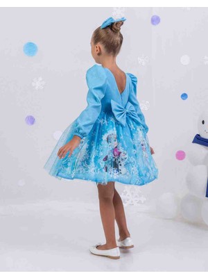 Tude Kids Elsa Konsept Özel Gün Doğum Günü Elbisesi