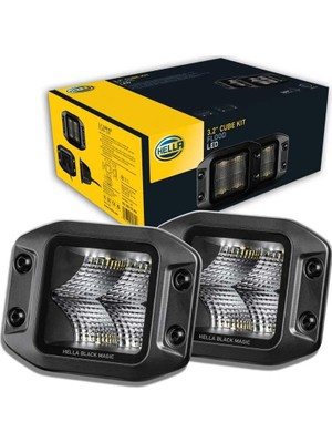 Hella Black Magic Cube 12/24V LED Far Yardimci Spot Takim Kit 1FA358176-831