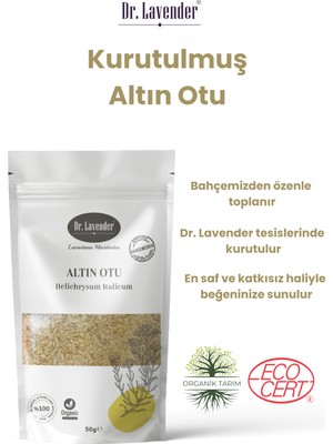 Bahçemizden Kurutulmuş Saf Altın Otu Çayı Helichrysum Italicum 50 Gr. Altın Otu Çayı