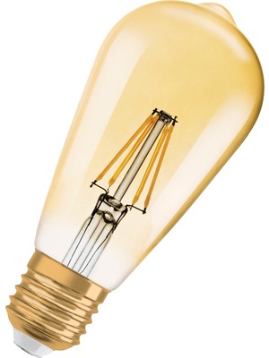 Osram LED Vintage Gold Edison 4W 2400K 410LM E27 Duy Flamanlı Sarı Işık Ampul