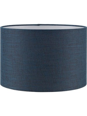 Woodhub Abajur Başlık Lacivert Silindir Yuvarlak Şapka 25 x 25 x 15  cm  Dekoratif Özel Yüksek Kalite Kumaş