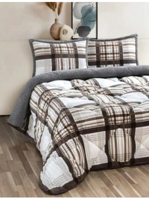 Merinos Comforter Set, Çift Kişilik Yorgan Seti (220 x 240)-VERA Gri