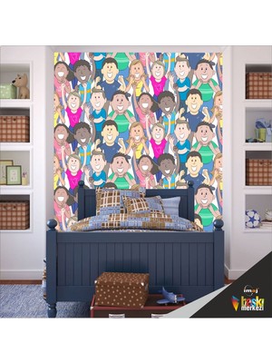 Çocuk Odası Duvar Kendinden Yapışkanlı Kaplama Folyosu