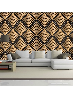 Duvar Kaplama Folyo Kendinden Yapışkanlı Siyah Sarı 50 cm  x 300 cm