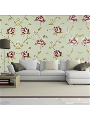 Duvar Kendinden Yapışkanlı Kaplama Folyo Çiçekler 50 cm  x 300 cm