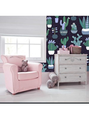 Çocuk Odası Kendinden Yapışkanlı Duvar Kaplama Folyosu Kaktüsler