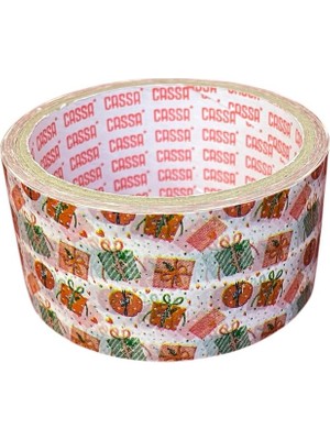 Cassa Dekoratif Koli Bandı  Hediye Paketi Desenli 45MM x 25 M ( 1 Adet )