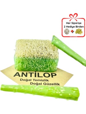 Antilop Kabak Lifli Aloe Vera Sabunu, Doğal Nemlendirici ve Peeling Özellikli