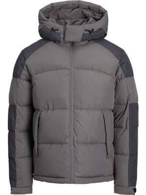 Jack & Jones Erkek Rüzgara Dayanikli Kapüsonlu Puffer Mont - Aero