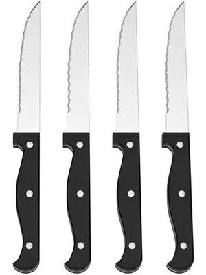 Sumu Home Sumuhome Snıtta Biftek Bıçak Seti Siyah 22 cm 4 Parça
