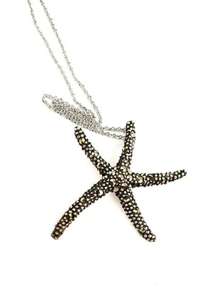 Ose Shop Markazit taşlı 925 ayar gümüş deniz yıldızı kolye