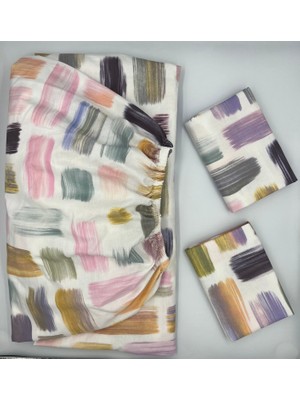 %100 Pamuk Kumaş Lastikli Çarşaf+Yastık Kılıfı Köşe Derinliği 28-30 cm Yumuşak Kumaş Yeni Sezon