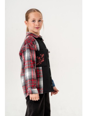 Kız Çocuk Asimetrik Ekoseli Gömlek G3134