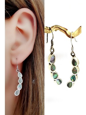 Ose Shop Okyanus Sedefi 925 ayar Gümüş Tasarım Küpe