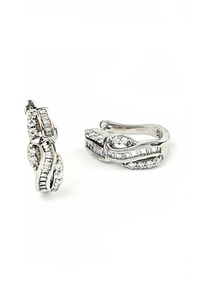 Ose Shop zirkon taşlı gümüş lüks küpe