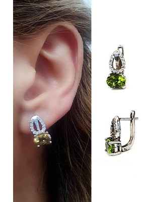 Ose Shop Sultanit taşlı 925 ayar gümüş küpe