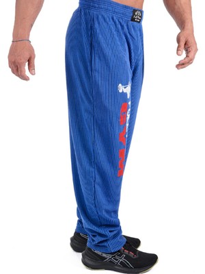 Full Power Gym Spor Eşofman Altı Oversize Rahat Kalıp Lacivert Çizgili