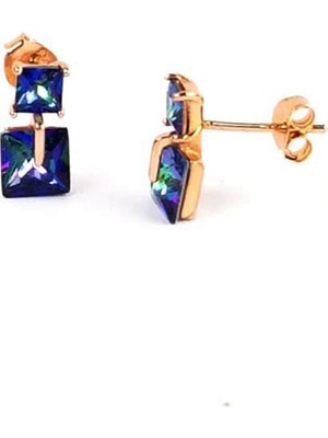 Ose Shop mistik topaz gumus rose kupe