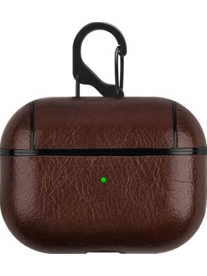 Dmay Airpods 4. Nesil (2024) Uyumlu Suni Deri  Kılıf+Kanca