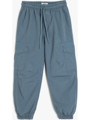 Koton Beli Bağcıklı Cepli Jogger Kargo Pantolon