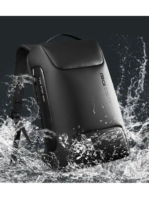 Şifreli ve USB Portlu Laptop Çantası ve Sırtı Çantası 17.5 Inc Black Siyah