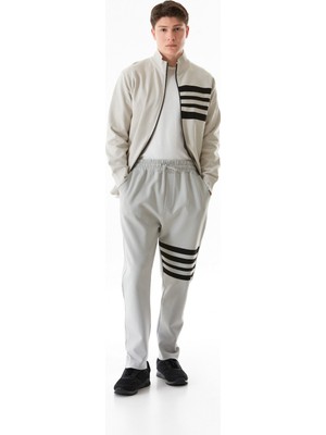 Bacağı Şeritli Beli Lastikli Eşofman Altı