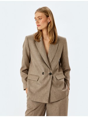 Koton Kruvaze Yaka Oversize Blazer Ceket