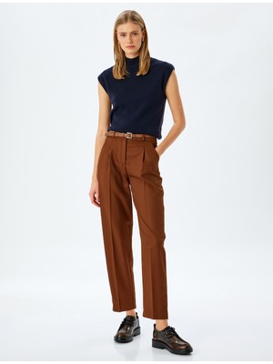 Koton Kemer Detaylı Havuç Kesim Kumaş Pantolon