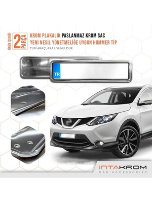 Nissan Qashqai Krom Plakalık - Hummer Tip 2 Adet