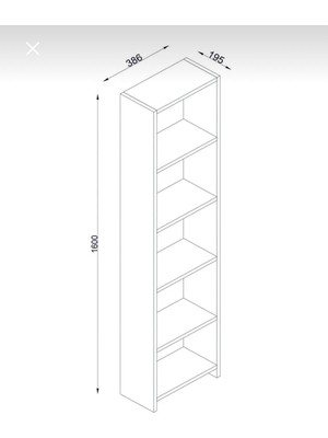 Mobilyacın 6 Raflı Dekoratif Kitaplık