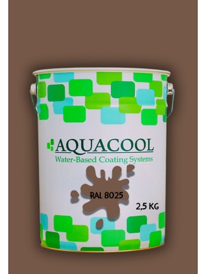 Aquacool Trend Akrilik Hobi Boya 2,5 kg Su Bazlı Hibrit Dönüşüm Boyası Ral 8025 Soluk Kahve