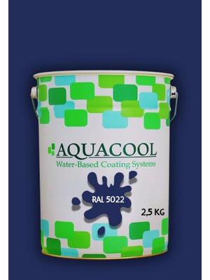 Aquacool Trend Akrilik Hobi Boya 2,5 kg Su Bazlı Hibrit Dönüşüm Boyası Ral 5022 Gece Mavisi
