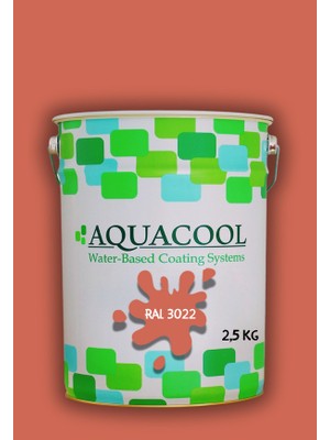 Aquacool Trend Akrilik Hobi Boya 2,5 kg Su Bazlı Hibrit Dönüşüm Boyası Ral 3022 Somon Pembe
