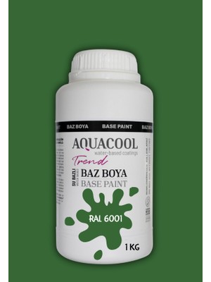 Aquacool Trend Akrilik Hobi Boya 1 kg Su Bazlı Hibrit Dönüşüm Boyası Ral 6001 Zümrüt Yeşili