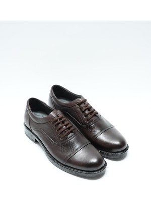 Eymen Shoes Cilt Deri Bağcıklı Günlük Erkek Ayakkabı, Kahverengi (Ladik)