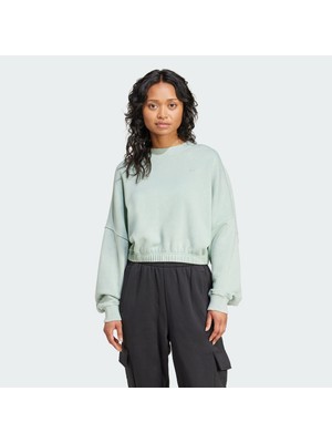 Adidas Originals IY7396 Premium Essentials Washed Oversized Sweatshirt
