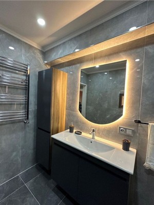 Mks Design 60X80 Ledli Banyo Aynası / Banyo Aynası / Ledli Ayna / Dekor Ayna / LED Işıklı Ayna