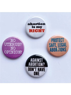 Kadın Hakları Rozeti Seti Pro Choice Protestosu Edin Rozet Seti 4 Adet