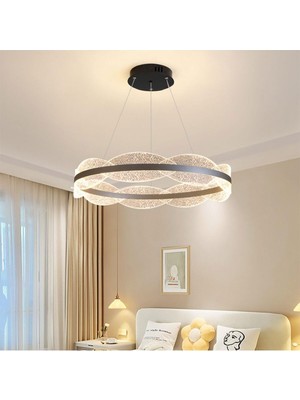 Nidage 3 Renk Işıklı Kumandalı Modern Sarkıt LED Avize Ledli Avize Salon ,oda ,mutfak ,hol 60  cm