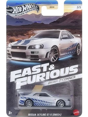 Hot Wheels Brian O'conner 3/5 - Hot Wheels Nissan Skyline Gt-R (BNR34) (1/64) Fast & Furious