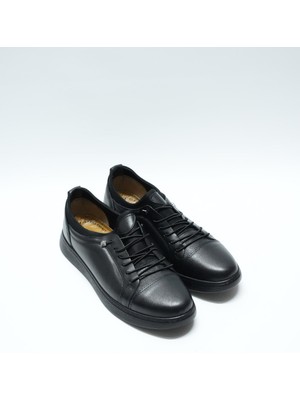 Eymen Shoes Cilt Deri Günlük Erkek Ayakkabı, Siyah (Ladik)