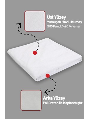 Eve Tekstil Fitted Pamuklu Bebek / Tek / Çift Kişilik Sıvı Geçirmez Yatak Koruyucu Lastikli Çarşaf Alez