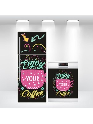 Buzdolabı ve Bulaşık Makinesi Kapak Kendinden Yapışkanlı Folyo Kaplama Kahve