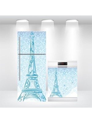 Buzdolabı ve Bulaşık Makinesi Kapak Kendinden Yapışkanlı Folyo Kaplama Eyfel
