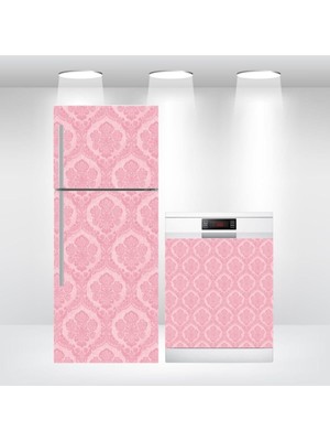 Buzdolabı ve Bulaşık Makinesi Kapak Kendinden Yapışkanlı Sticker Folyo Pembe