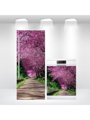 Buzdolabı ve Bulaşık Makinesi Kapak Kendinden Yapışkanlı Sticker Folyo Pembe