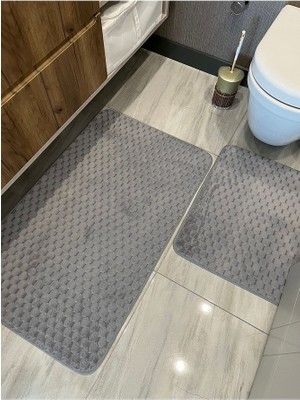 İstinye Halı Yıkanabilir Kaymaz Taban 60 x 100 50 x 60 2'li Banyo Paspası Klozet Takımı